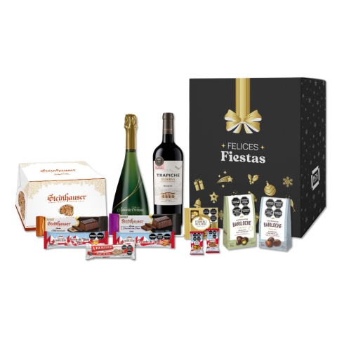 Caja Navideña Negra 2 - (Oro)