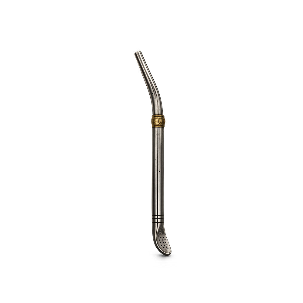 Bombilla acero paleta 17cm 